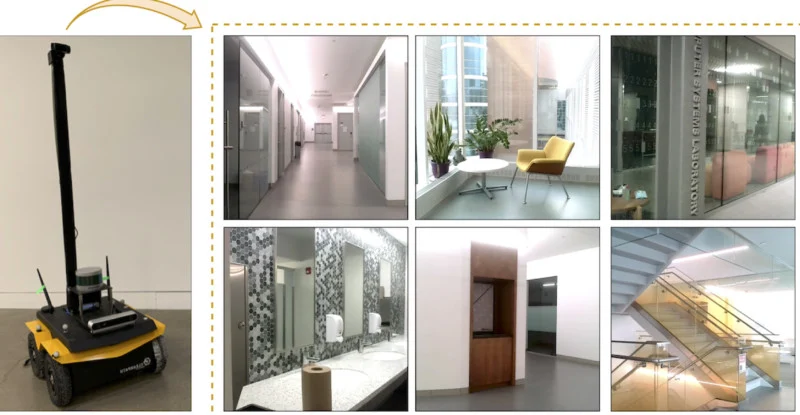 자칼 로봇에 장착된 오토포토 시스템(왼쪽)과 오토포토에서 자동으로 캡처한 사진(오른쪽).(사진=코넬대)