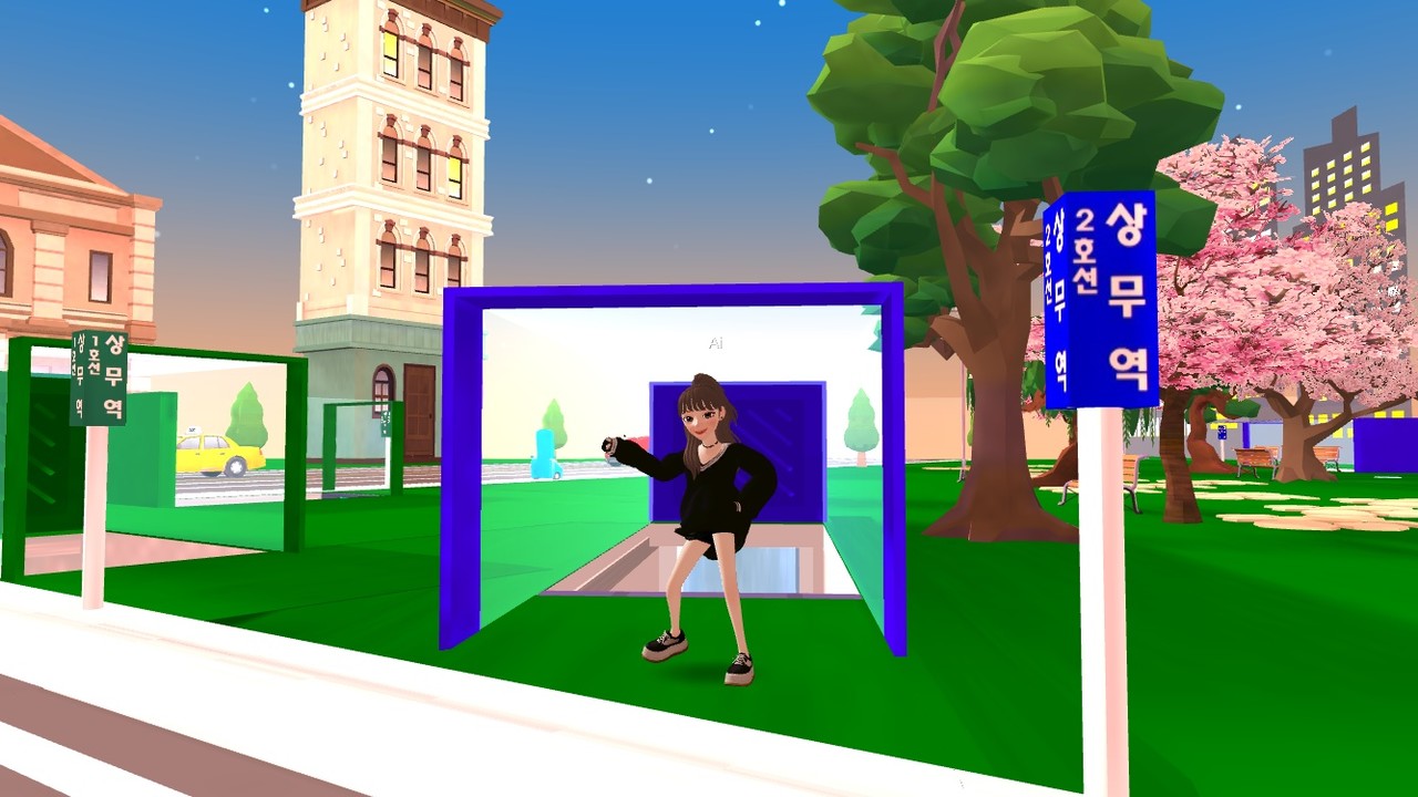 개통을 앞둔 광주도시철도 2호선도 메타버스에서 미리 만나볼 수 있다. (사진=제페토 캡처).