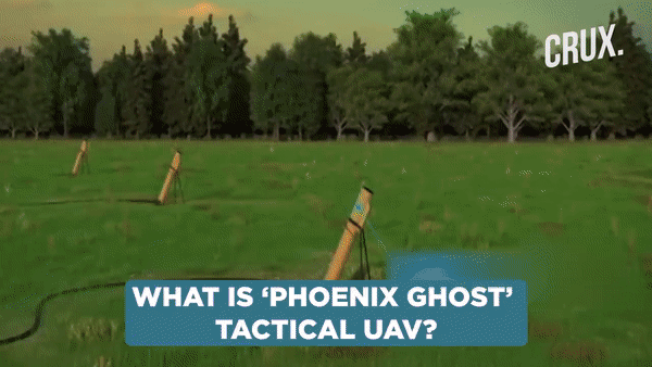 '피닉스 고스트' 드론은 조 바이든 미국 대통령이 최근 우크라이나에 대한 추가 지원을 발표하면서 처음 모습을 드러낸 무기다.  6시간 이상 작전활동이 가능하며, 적외선 센서를 사용해 야간에도 공격할 수 있다. 스위치블레이드 드론처럼 전차를 향한 자폭공격도 가능하다. (사진=CRUX유튜브 캡쳐).