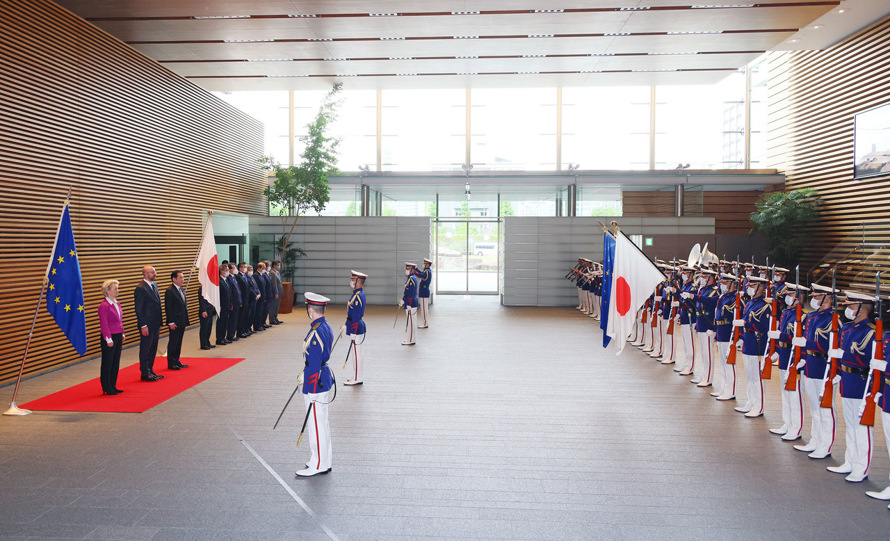 일본정부의 이번 디지털 파트너십 체결은 러시아와 중국에 대한 견제 라인을 구축하는것이라고 볼 수 있다. (사진=일본총리관저 제공).