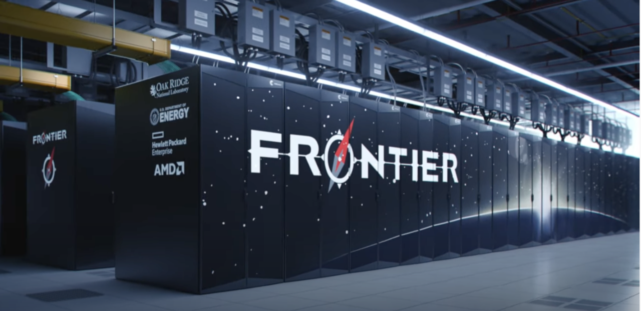 미국 슈퍼컴퓨터 '프론티어'(사진=오크리지 국립연구소 유튜브 캡처)
