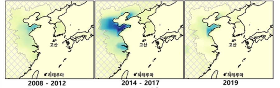 증가했던 프레온가스 배출량이 줄어드는 모습. (사진=과기정통부)