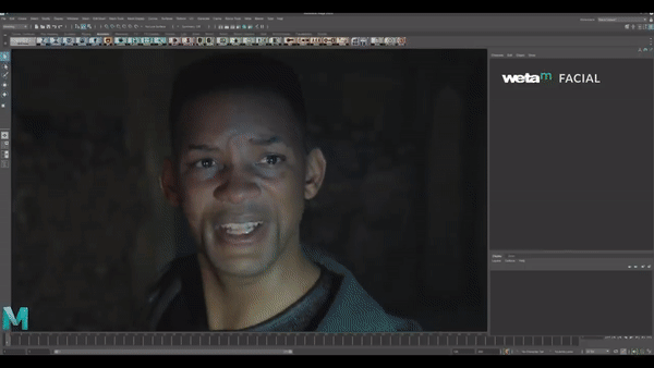윌 스미스가 주연의 액션영화 '제미니 맨'에는 페이셜 애니메이션(Facial Animation)과 딥러닝이 적용됐다. (영상=Weta Digital 유튜브).