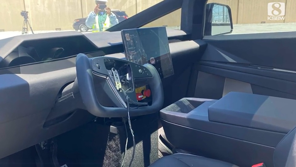 사이버트럭 내부 모습(사진=KSBW홈페이지)