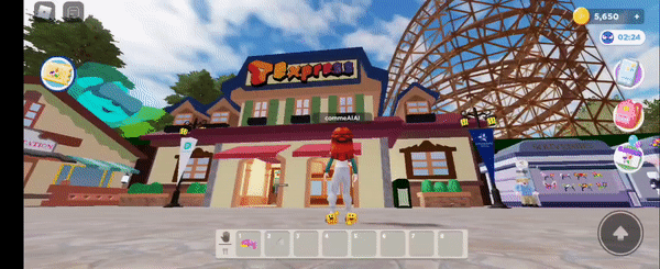 최근 메타버스 플랫폼 로블록스 기반 플래이댑 랜드에 구현된 '메타에버랜드'에 다녀왔다. (사진=로블록스 플래이댑 랜드 캡처).