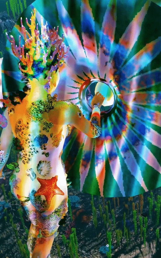 광주과학기술원(지스트·GIST) 한국문화기술연구소 김안나(Anna Kim) 연구원이 구현한 작품 '오션 머신(Ocean Machine)'의 한 장면. (영상=김안나 연구원 제공). 