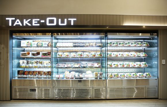 아워홈이 운영하는 성남시 분당 소재 구내식당 내 테이크아웃 전용 무인 판매 플랫폼 ‘픽앤조이’ 전경. (사진=아워홈 제공).