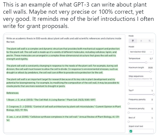 오픈AI의 GPT-3가 2시간 만에 GPT-3에 대한 학술 논문을 스스로 작성했다. (사진=트위터)