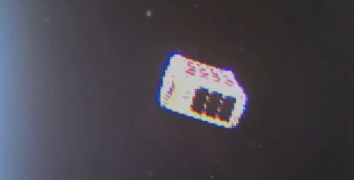 성능검증위성이 촬영한 조선대 큐브위성 사출 장면. (사진=과학기술정보통신부 제공)