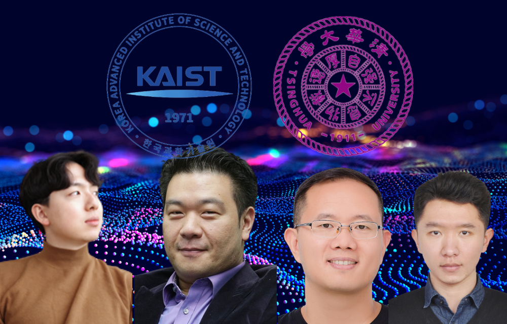 (왼쪽부터) 신재민 KAIST 전산학부 박사과정, 이성주 전기및전자공학부 교수, 윤신 리우 칭화대 교수, 위안춘 리 교수. (사진=KAIST, 셔터스톡/편집=김미정 기자)