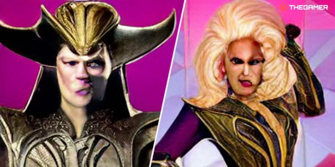 미국 드랙퀸 서바이벌 프로그램인 루폴의 드래그 레이스에 참가한 ‘신녹(모탈 컴뱃)’. (사진=The Gamer).