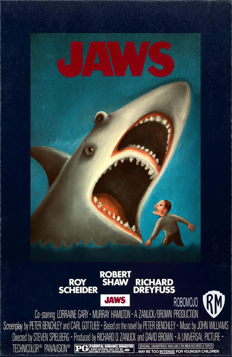 인공지능(AI)이 재해석한 영화 '죠스(Jaws)' 포스터. (사진=Vincenzi).
