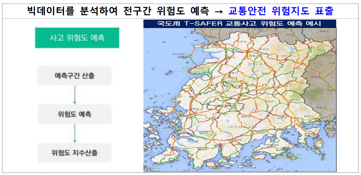 T-Safer는 교통안전 빅테이터를 탑재했다. (사진=국토부)