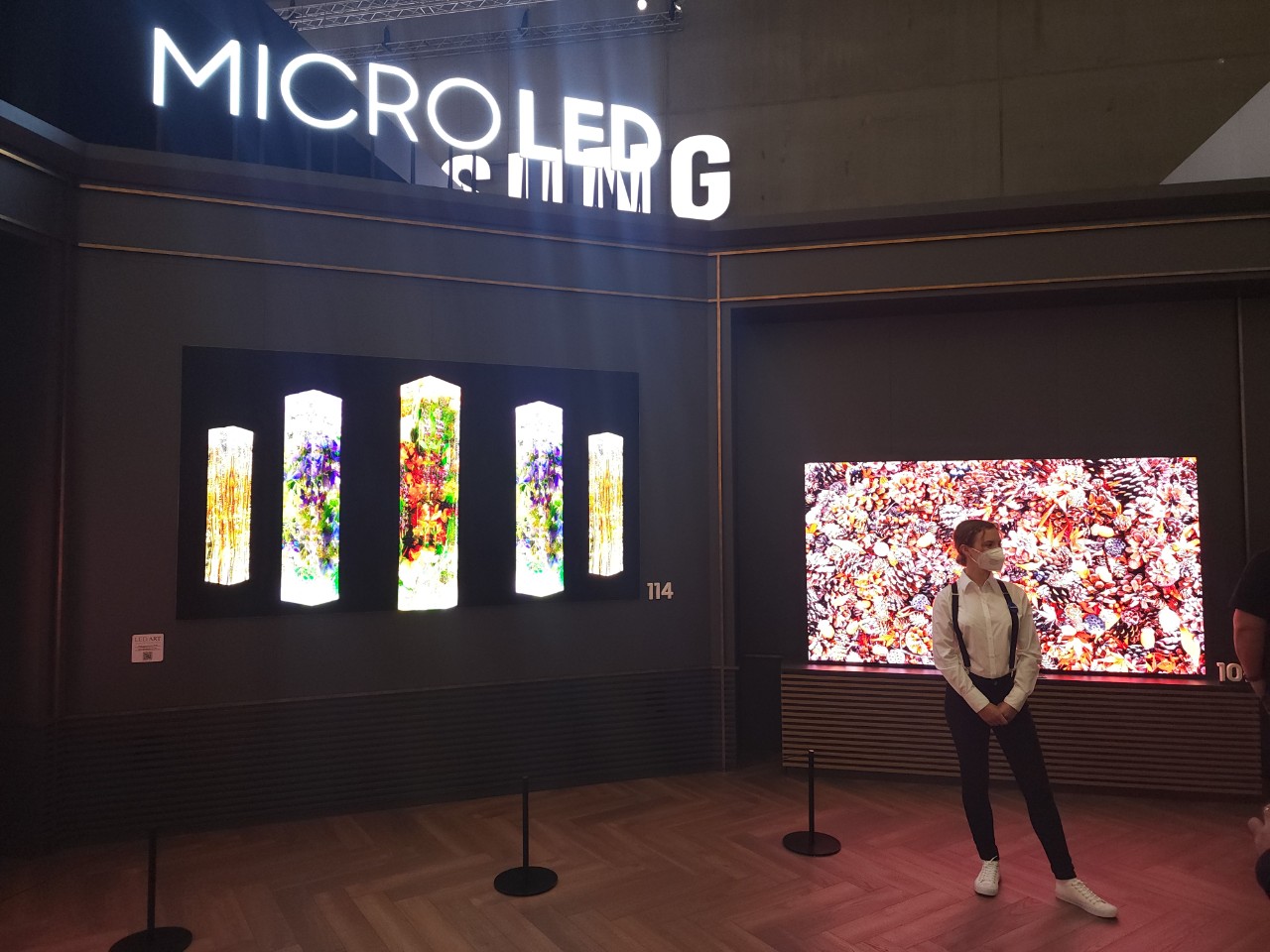 삼성전자의 마이크로 LED 114인치 TV.