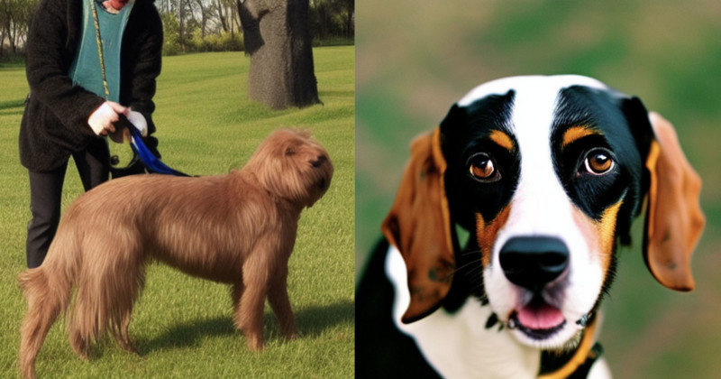 프롬프트 "개"로 생성된 이미지(왼쪽)과 프롬프트 "개 초상화, 50mm 필름 카메라, 포토리얼리스틱"으로 생성된 이미지의 비교. (사진=프롬프트베이스)