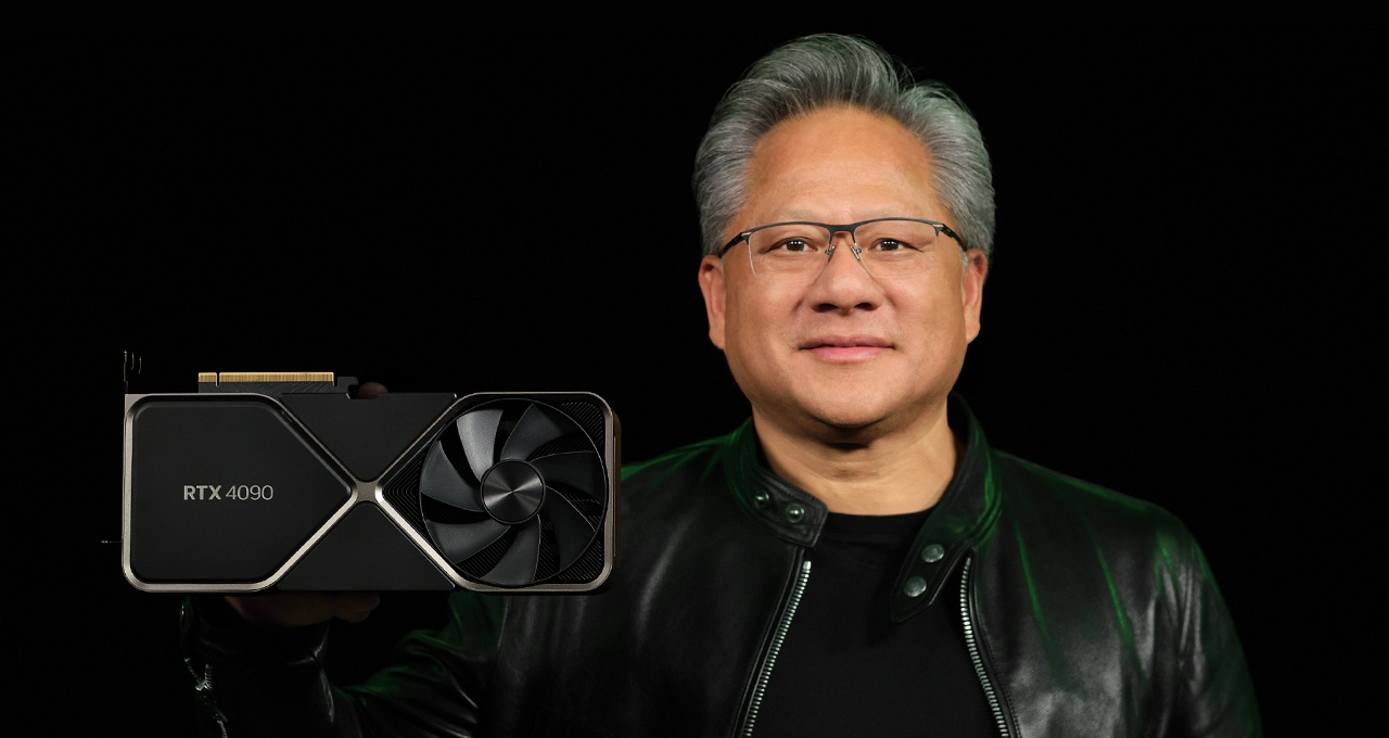 젠슨황 CEO가 기조연설을 통해 차세대 RTX 40 시리즈 GPU를 소개하고 있다. (사진-엔비디아)