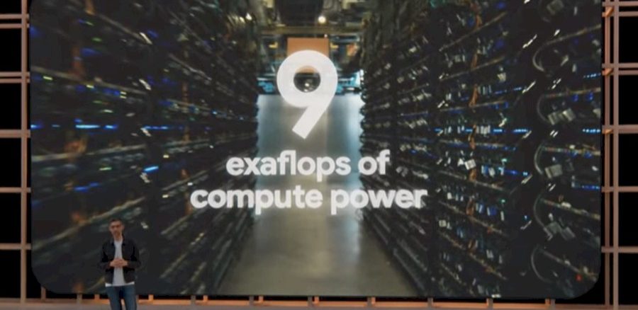 구글이 9엑사를롭스 4세대 TPU AI 시스템을 구글 클라우드로 대중에 제공한다.(사진=구글) 