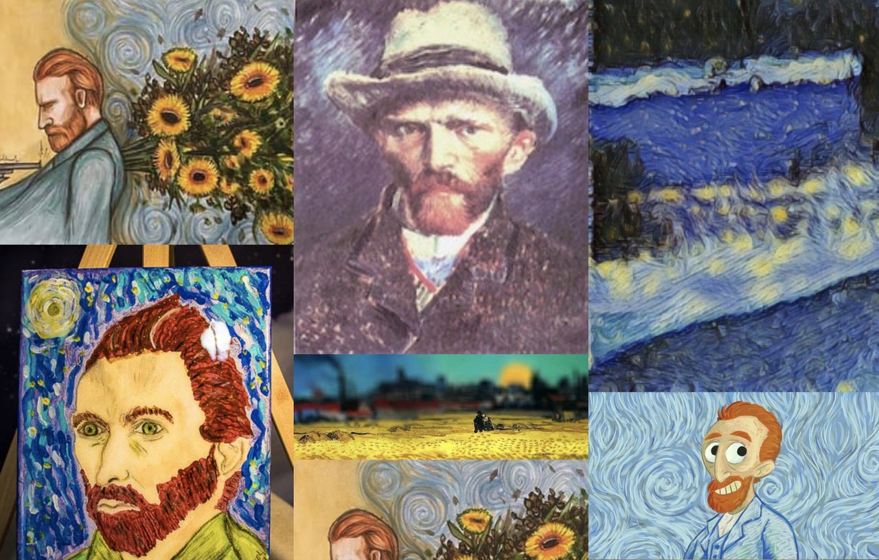 스테이블 디퓨전의 데이터셋에 포함된 '고흐' 풍 작품들. haveibeentrained.com에서 '고흐'로 검색한 결과다.(사진=haveibeentrained.com)