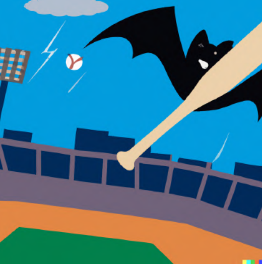 박쥐(bat)를 야구 배트로 동시에 이해한 달리2 이미지 (사진=arXiv 'DALLE-2 is Seeing Double: Flaws in Word-to-Concept Mapping in Text2Image Models')