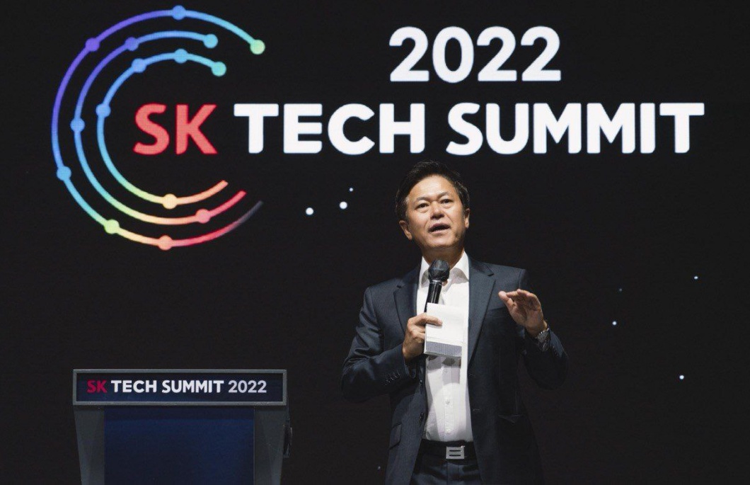 박정호 SKT 부회장이 환영사를 하고 있다. (사진=SKT)