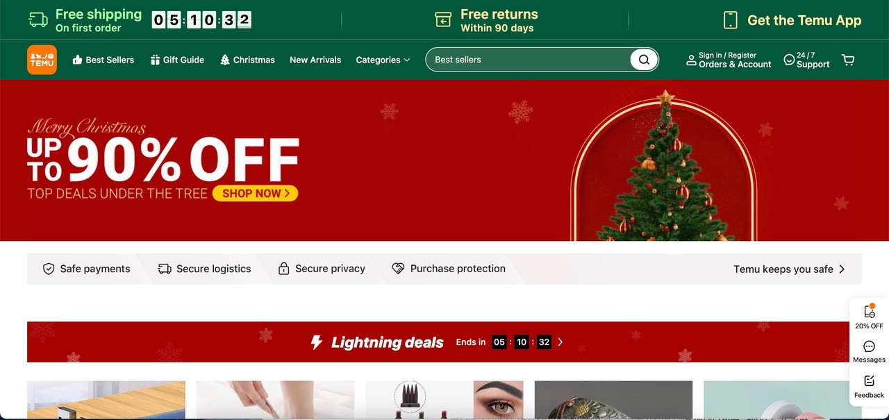 (사진=테무 홈페이지)