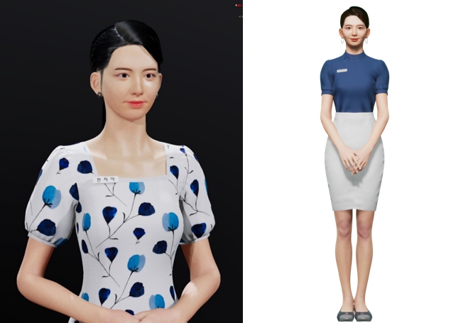 CES 2023 전시 예정인 가상인간 리셉셔니스트 '한지아' (사진=솔트룩스)