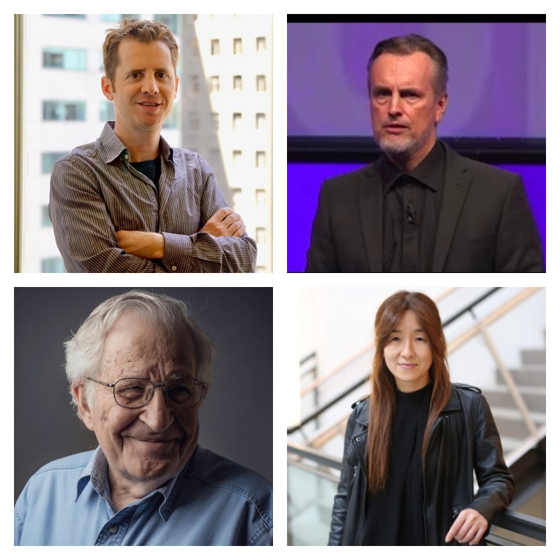 (사진= 왼쪽 위부터 시계 방향으로 제프 클룬, 유르겐 슈미트후버, 최예진, 노암 촘스키 교수)