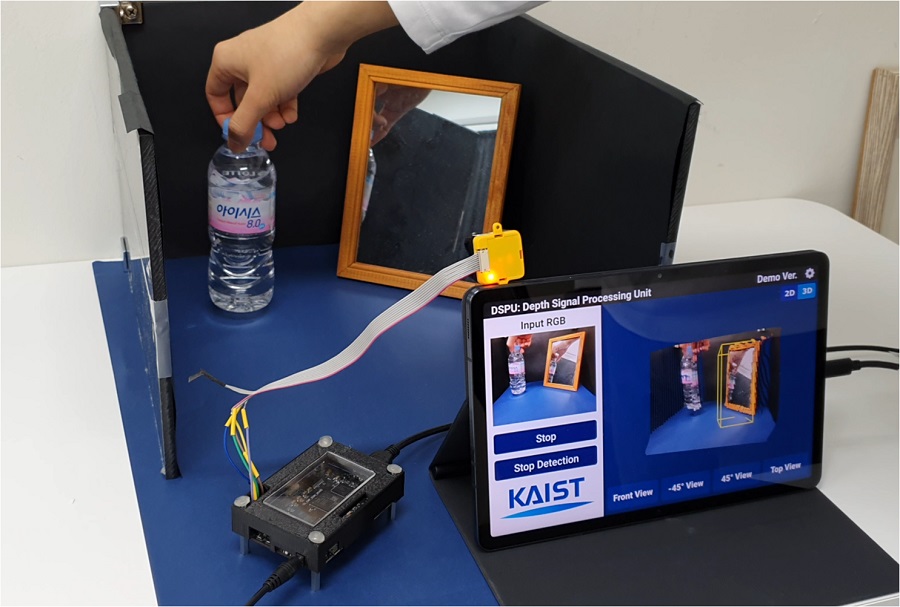 3차원 공간 정보 및 물체인식 시스템 시연 장면 (사진=KAIST)