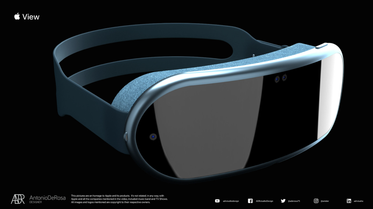 애플 XR 헤드셋 추측 이미지