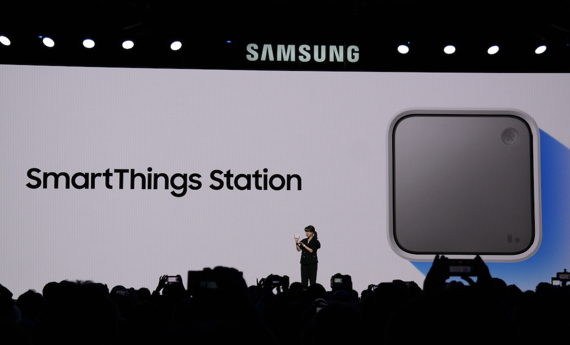 이날 최초로 공개한 스마트싱스 스테이션  