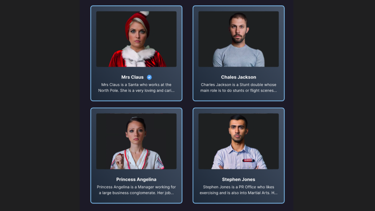 캐릭터GPT가 생성한 대화형 AI 캐릭터 (사진=알레시아 AI)