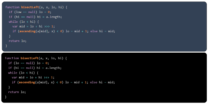 브러시 ‘간단한 버그 수정’: 원본 코드(상) 및 업데이트 코드(하)