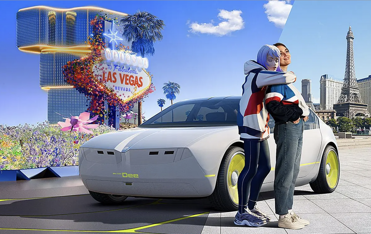 BMW가 CES 2023에서 선보인 혼합 현실 슬라이더 '아이 비전 디' 차량  (사진=BMW ) 