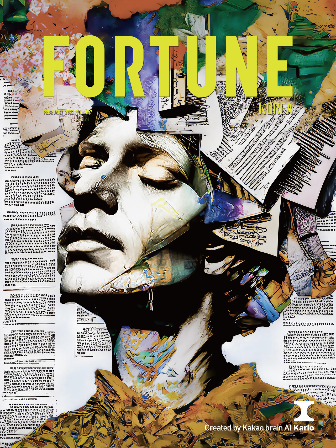 포춘 코리아 2월호에 실린 'AI 아티스트'의 이미지 (사진=카카오브레인)