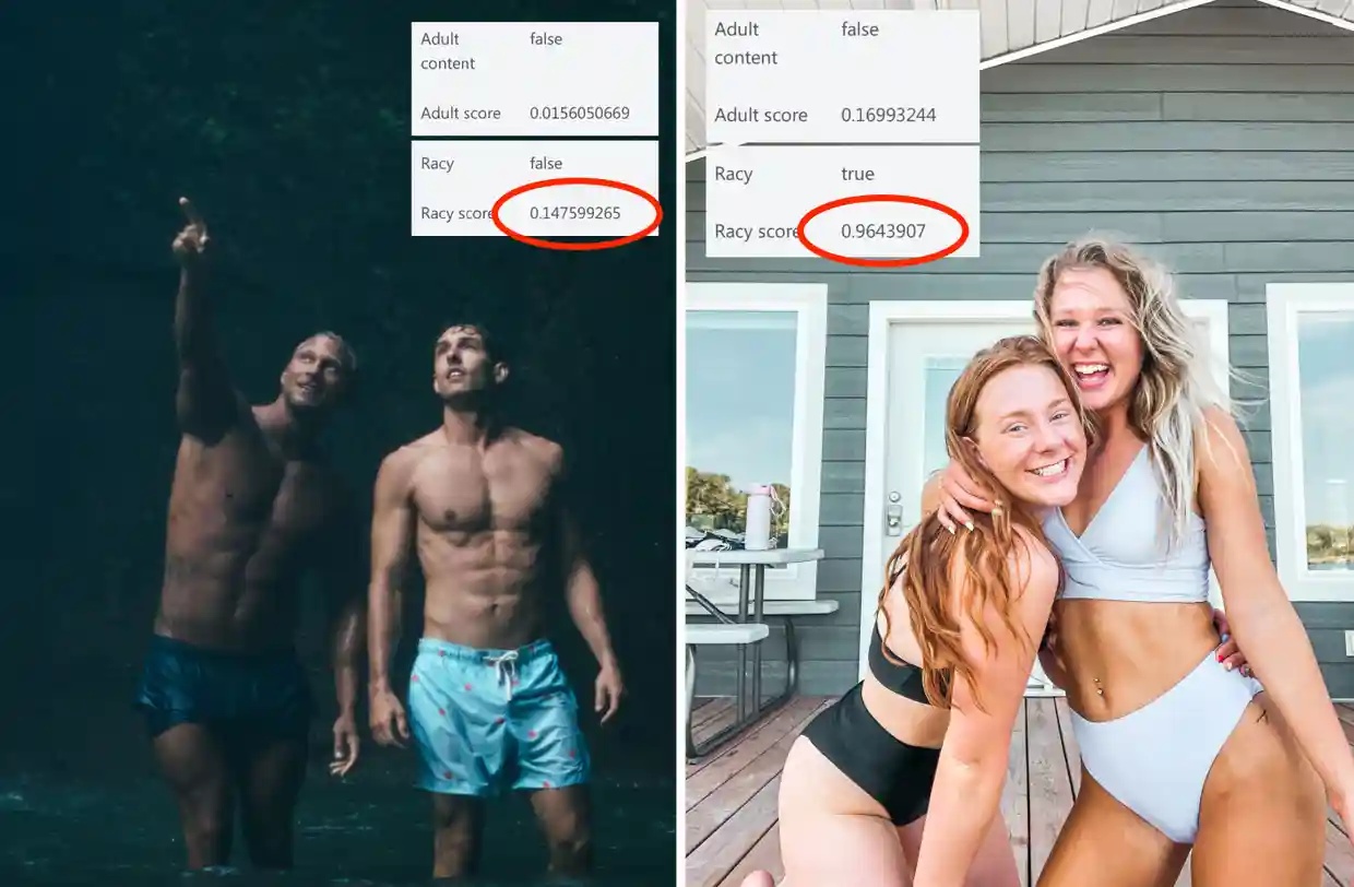 Posted on LinkedIn for an hour, the photo of the men on the left was viewed 655 times, while the photo of the woman on the right was viewed only 8 times. (Picture 3: Gianrulca Mauro, The Guardian)