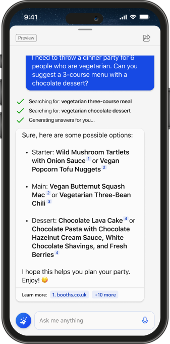 MS 빙 모바일 앱 (사진=MS)