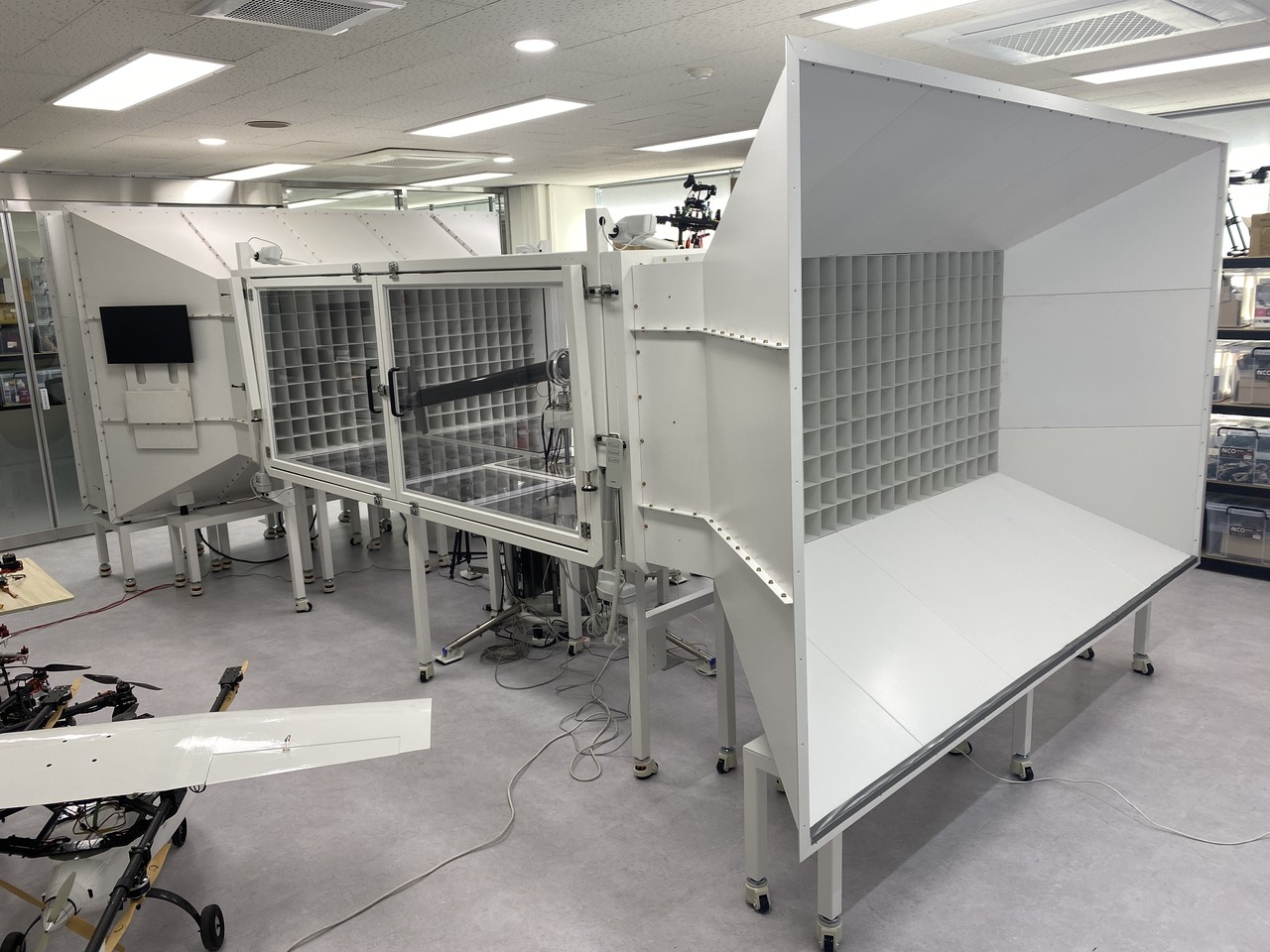 A view of Unmand System's wind tunnel lab.