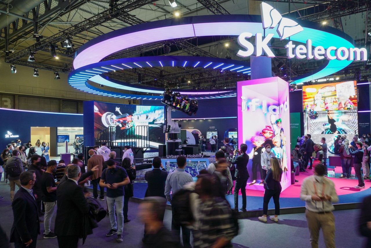 MWC2023에서 공개한 SKT 부스 (사진=SKT)