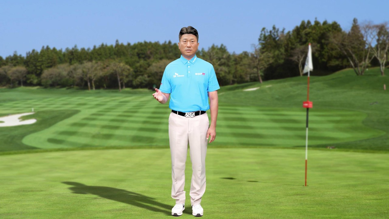 중계에 등장한 'AI 최경주' (사진=SKT)