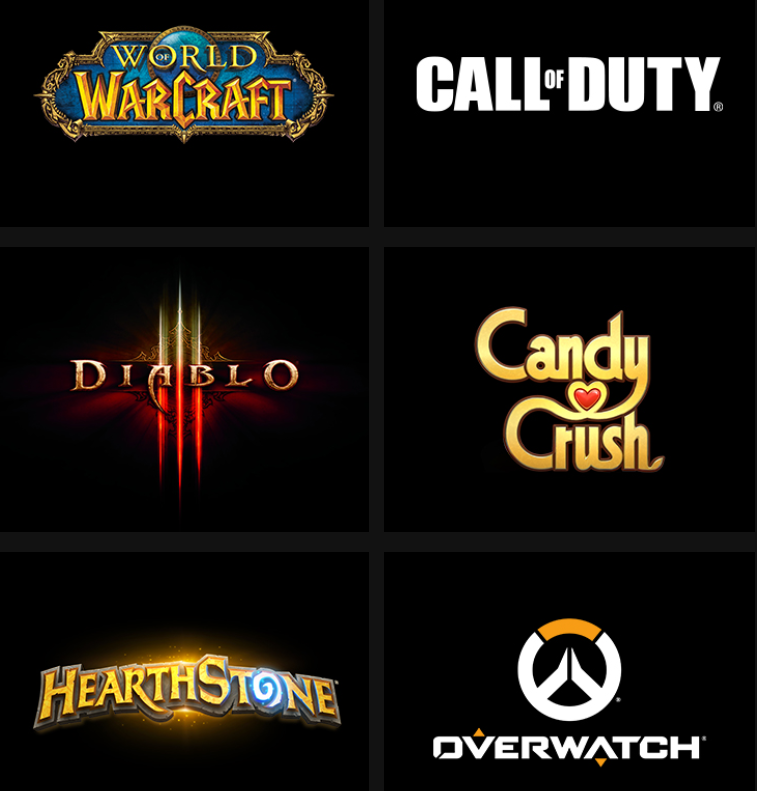 Activision Blizzard's legend game lineup (Photo = Activision Blizzard)