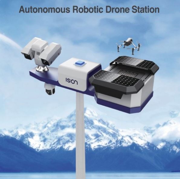 이스온의 승하강식 무인충전 드론스테이션 (사진=KICTA)