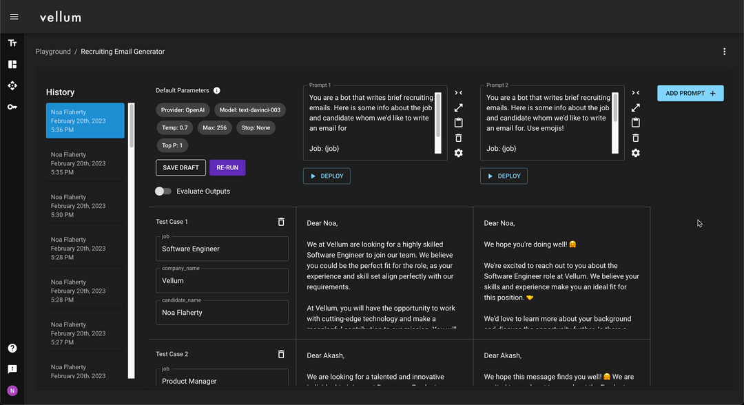 프롬프트 엔지니어링 서비스 화면 (사진=벨럼닷AI)