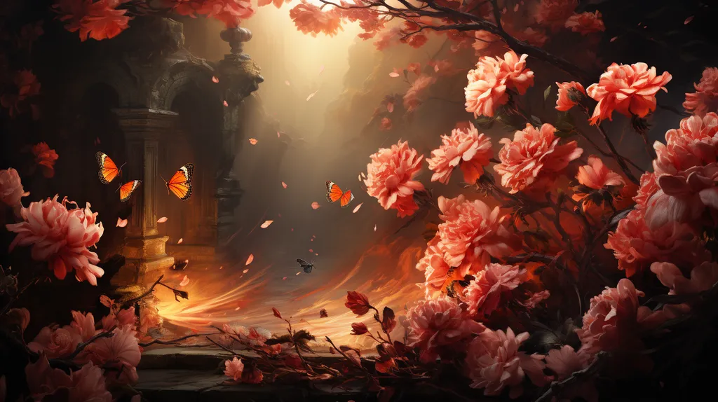 미드저니로 생성한 ‘장미와 나비가 가득한 정원’ (사진=미드저니)