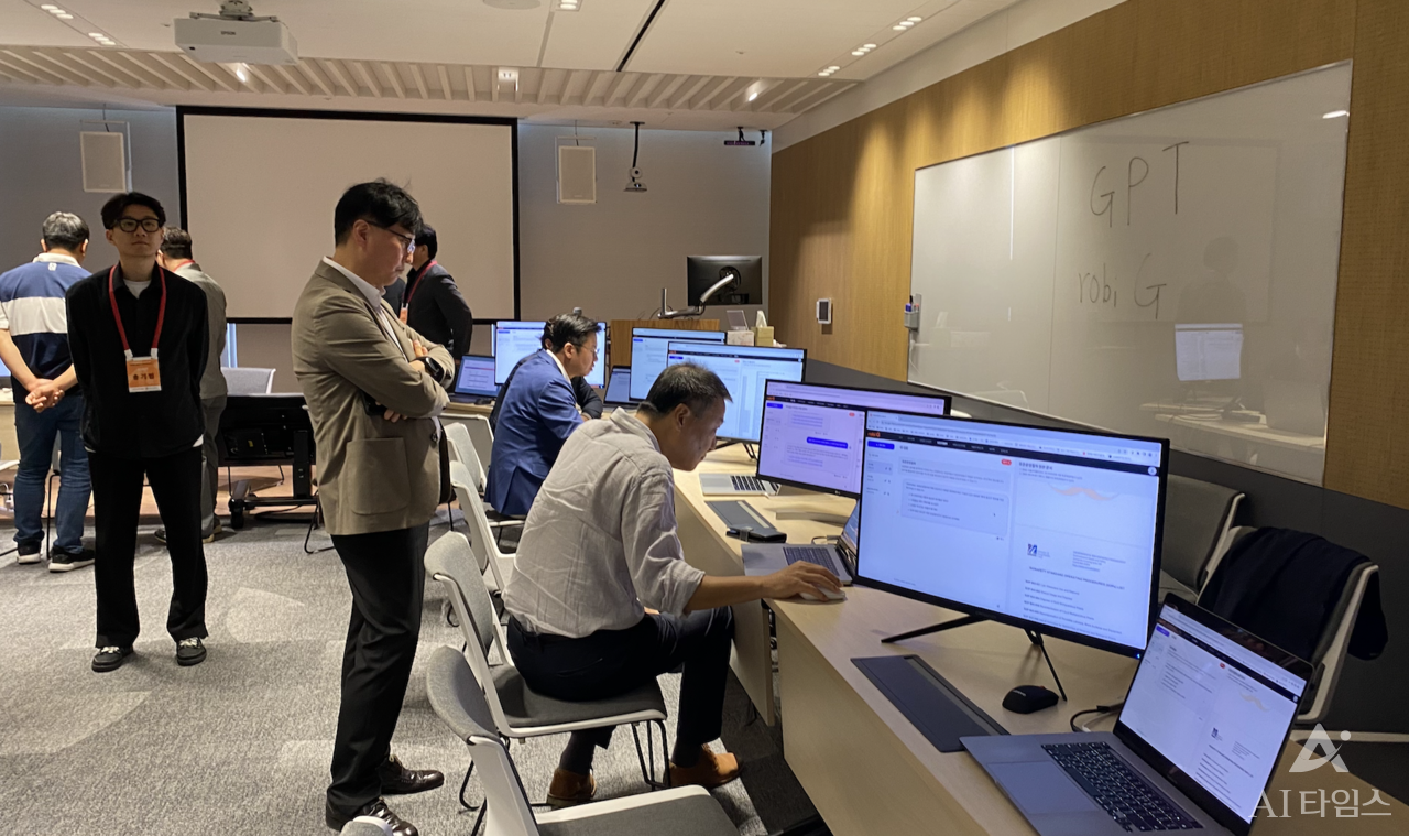 현장에 설치한 체험 존