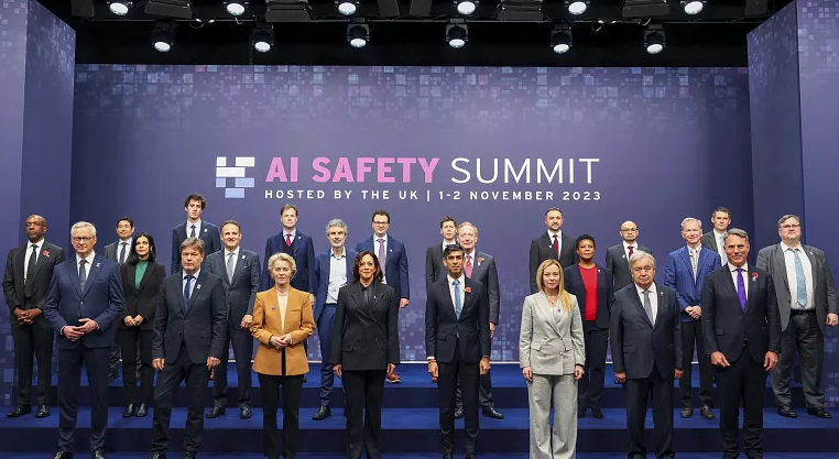 1일 '블레츨리 선언'에 참가한 각국 관계자들 (사진=GOV.UK)