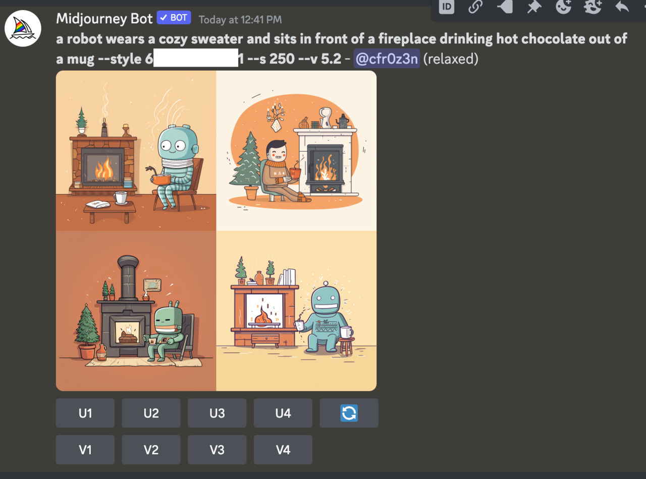 원본 프롬프트와 새로 생성된 스타일을 사용하여 얻은 4×4 이미지 그리드 (사진=미드저니)
