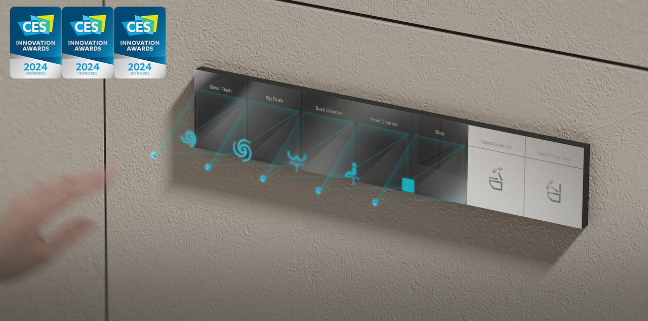 홀로버튼 화장실 적용 예시 (사진=브이터치)