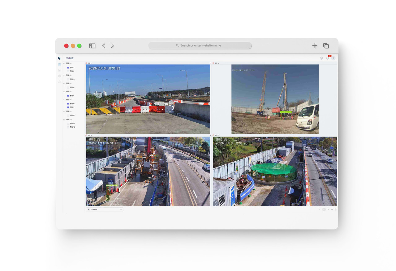 세이지리서치가 한림기술과 협력해 개발한 산업 현장 모니터링 솔루션 ‘세이지세이프티’ 관제 화면 (사진=한림기술) 