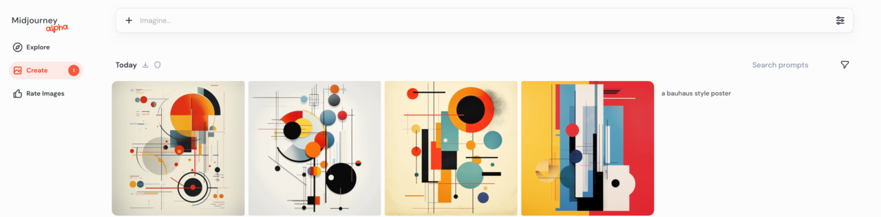 미드저니 알파에서 이미지 생성하기 (사진=미드저니)