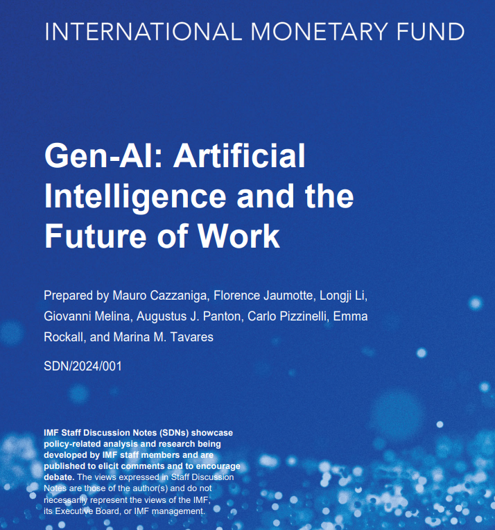 '인공지능과 업무의 미래' (사진=IMF)
